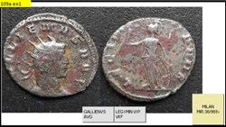 MILAN GALLIEN LEG I MIN VII P VI F GALLIENVS AVG