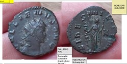 ROME GALLIEN FIDES MILITVM N champ droit GALLIENVS AVG
