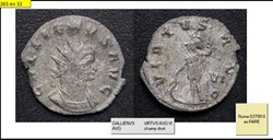 ROME GALLIEN VIRTVS AVG VI champ droit GALLIENVS AVG