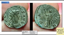 ROME GALLIEN PAX AVG T champ droit GALLIENVS AVG