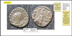 ROME GALLIEN VIRTVS AVG VI champ droit GALLIENVS AVG