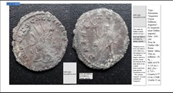 ROME GALLIEN PAX AETERNA AVG DELTA CHAMP GAUCHE IMP CAES GALLIENUS AVG
