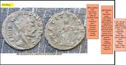 ROME CLAUDE II LAETITIA AVG XII CHAMP DROIT IMP CLAVDIVS AVG