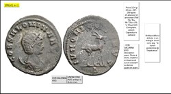 ROME SALONINE IVNONI CONS AVG antilope à droite Δ en exergue COR SALONINA AVG