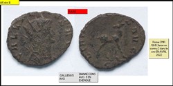 ROME GALLIEN DIANAE CONS AVG biche à droite E EN EXERGUE GALLIENVS AVG