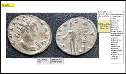 ROME GALLIEN  GENIVS AVG Q CHAMP DROIT  GALLIENUS AVG