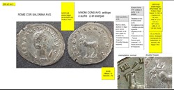 ROME SALONINE IVNONI CONS AVG antilope à gauche Δ en exergue COR SALONINA AVG DOUBLE FRAPPE