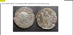 MILAN CLAUDE II FIDE-S MILIT S en exergue IMP CLAVDIVS P F AVG