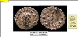 ROME GALLIEN FIDES MILITVM H champ droit GALLIENVS AVG