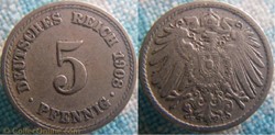 5 pfennig 1908 F