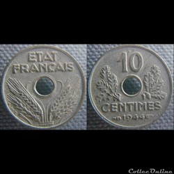 10 Centimes 1944