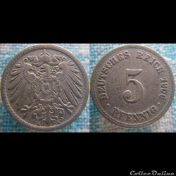 5 pfennig 1906 A