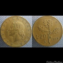 20 Lire 1957