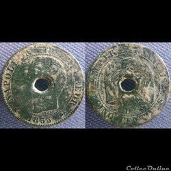 5 Centimes 1855 D Ancre