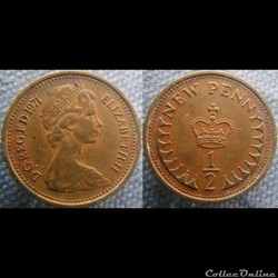1/2 New Penny 1971
