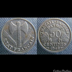 50 centimes 1942