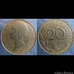 20 Centimes 1990