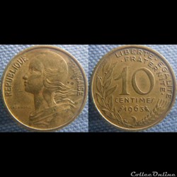 10 Centimes 1963