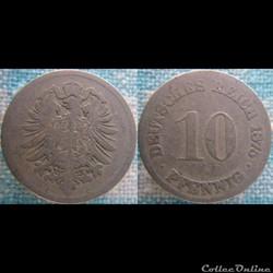 10 pfennig 1875 G