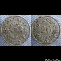 20 Rappen 1859 B