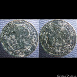 1 Centime 1855 D chien