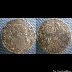 20 Centimes 1856 D