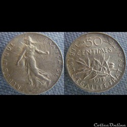 50 centimes 1918