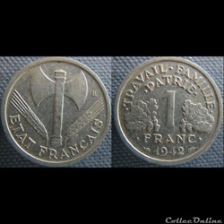 1 Franc 1942 lourde