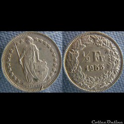 1/2 Franc 1953 B