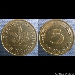 5 Pfennig 1981 G