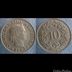 10 Rappen 1952 B