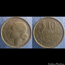 10 Francs 1953 B