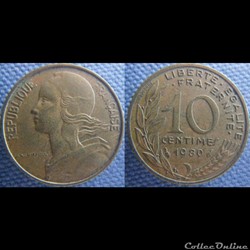 10 Centimes 1980