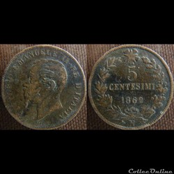 5 centesimi 1862 N