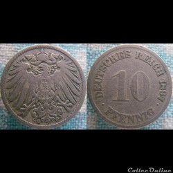 10 pfennig 1897 G