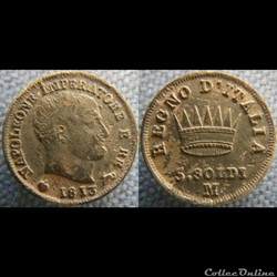 5 soldi 1813 M