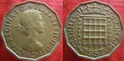 3 pence 1957