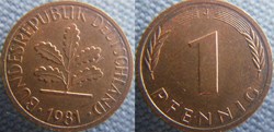 1 pfennig 1981 J