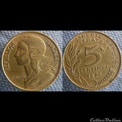5 Centimes 1974