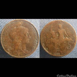 5 Centimes 1911