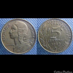 5 Centimes 1969
