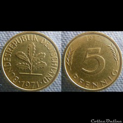 5 Pfennig 1971 J