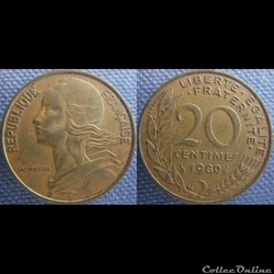 20 Centimes 1980