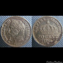 50 centimes 1866 BB