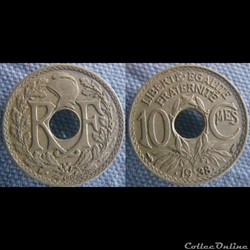 10 Centimes 1938 maillechort