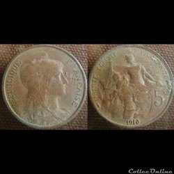 5 Centimes 1913