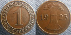 1 Rentenpfennig 1923 F