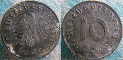10 Reichspfennig 1940 D