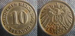 10 pfennig 1908 A