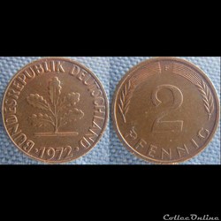 2 Pfennig 1972 F